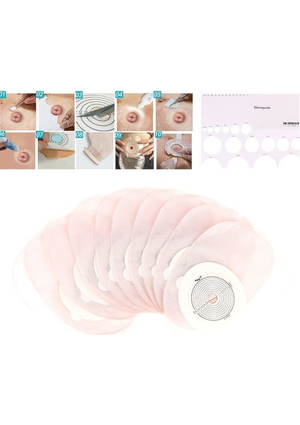 10 Adet 1 Takım Kolostomi Torbaları Ostomi Kemeri Boşaltılabilir Ürostomi Çantası Kolostomi Sonrası Ileostomi Kese Ostomi Kemeri Çanta ile (Yurt Dışından)