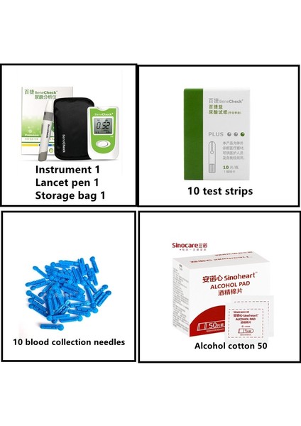 25UA Benecheck Ürik Asit Otomatik Ölçer 10/25 Adet Test Şeritleri ve Lansetler Gut Monitörünün Ürik Asit Ölçümü Için Iğneler Dahil # (Yurt Dışından)