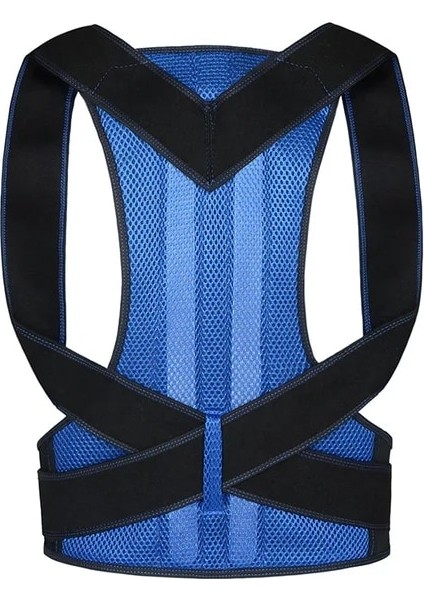 Mavi Xxl Ayarlanabilir Duruş Düzeltici Korse Nefes Sırt Desteği Omuz Bel Desteği Erkekler Kadınlar Için Düz Düzeltici (Yurt Dışından)