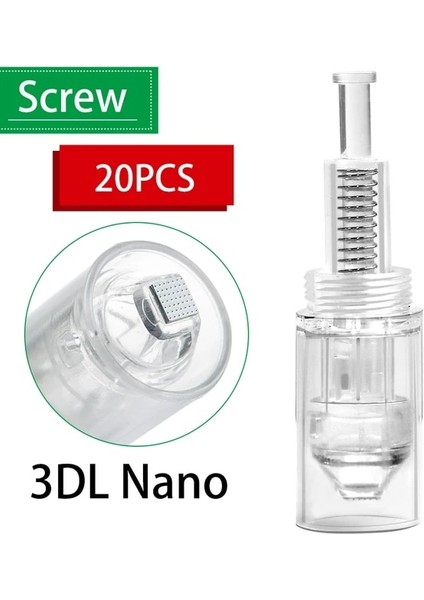 20 Adet Vida 3D 100/10 Adet Dr.imp Kalem Vidası Mikro Iğneler Derma Kalemi Mikro Iğne Kartuşu Derma Silindiri 9 Pin/12 Pin/36 Pin/3d/5d Nano Cilt Bakımı (Yurt Dışından) fiyatları