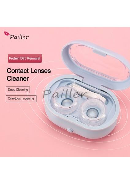Mavi Ultrasonik Kontakt Lens Temizleyici Kılıf Etkili Otomatik Kontak Temizleme Makinesi, USB Şarjlı Hafif Taşınabilir Glasse (Yurt Dışından) fırsatları
