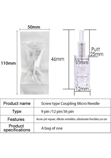 50 Adet Vida 9 Pin 100/10 Adet Dr.imp Kalem Mikro Iğneleme Derma Kalem Vidası Mikro Iğneler Kartuş Derma Rulo 9 Pin/12 Pin/36 Pin/3d/5d Nano Cilt Bakımı (Yurt Dışından) fırsatları