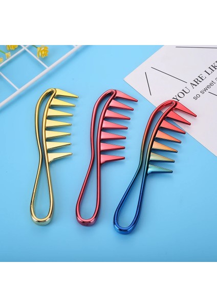 Renkli 1 Adet Kıvırcık Saç Geniş Diş Plastik Tarak Anti Statik Kadın Taşınabilir Tarak Dolaşık Açıcı Kıvırcık Kuaför Kuaförlük Tarak Masaj (Yurt Dışından) fiyatları