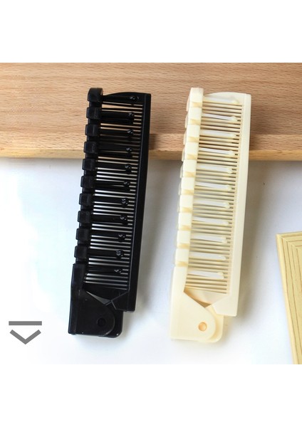 Siyah 1 Adet Saç Combs Sakal Katlanır Cep Tarak Saç Fırçası Sakal ve Bıyık Fırçaları Erkekler Için Peine Para Barba Şekillendirici Araçları 2 Renk (Yurt Dışından)
