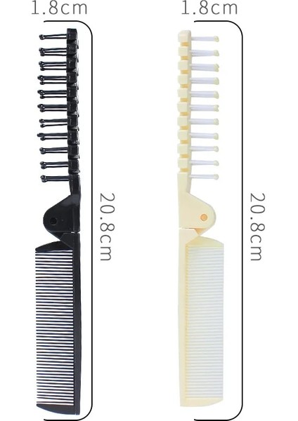 Siyah 1 Adet Saç Combs Sakal Katlanır Cep Tarak Saç Fırçası Sakal ve Bıyık Fırçaları Erkekler Için Peine Para Barba Şekillendirici Araçları 2 Renk (Yurt Dışından)