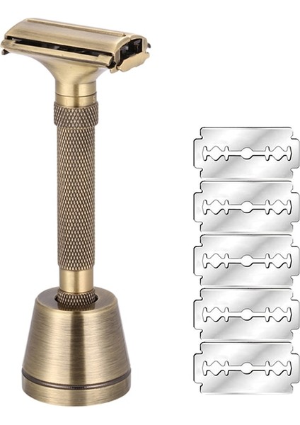 1 Jilet 5 Bıçak Yeni Tasarım Lüks Jilet Kelebek Açık Ayarlanabilir Güvenlik Klasik Süper Erkek Tıraş Bıçağı Berber Tıraş Makinesi (Yurt Dışından)