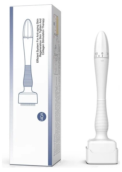 Beyaz Derma Damgası Ayarlanabilir Dermapen Iğne Uzunluğu 140 Paslanmaz Çelik Iğne Mikroiğne Mikroiğne Damgası Sakal Saç Büyüme Için Mts (Yurt Dışından)