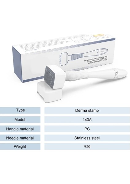 Beyaz Derma Damgası Ayarlanabilir Dermapen Iğne Uzunluğu 140 Paslanmaz Çelik Iğne Mikroiğne Mikroiğne Damgası Sakal Saç Büyüme Için Mts (Yurt Dışından) fırsatları