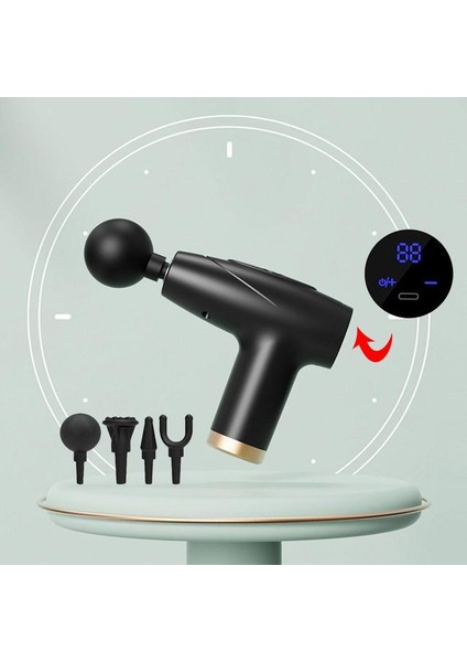 Siyah LCD Model Elektrikli Spor Masaj Sessiz Çalışma Cihazı Araçları Kadınlar Için Derin Doku Masajı Sporcular Omuz Babalar Boyun (Yurt Dışından)