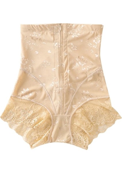 Xl Kadın Kontrol Shapewear Fermuarlı Yüksek Bel Karın Sıkma Pantolon Doğum Sonrası Şekillendirme Için Nefes Elastik Yumuşak Dantel (Yurt Dışından)