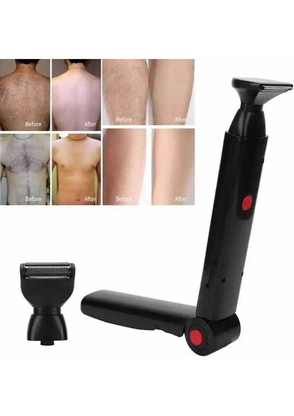 1 Takım Elektrikli Sırt Tıraş Makinesi 2 In 1 Yüz Saç Düzeltici Jilet Şarj Edilebilir Katlanabilir Kolu Geri Epilasyon Erkekler Vücut Bakım Seti (Yurt Dışından) modelleri
