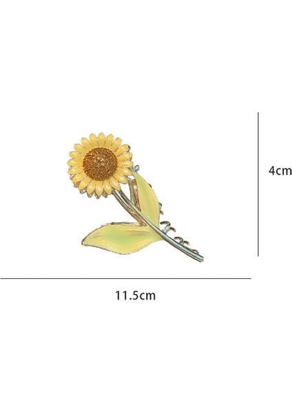 Ayçiçeği Ayçiçeği Buğday Başak Saç Klipleri Kadın Moda Saç Pençe Zarif Büyük Metal Yengeç Köpekbalığı Klip Kadın Şapkalar Saç Aksesuarları (Yurt Dışından)