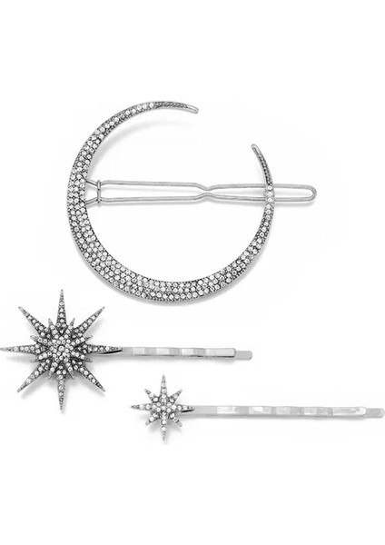 Stil 5 Ay Yıldız Kar Tanesi Tokalar Kristal Rhinestones Saç Klipleri Kadın Moda Şekillendirici Araçları Kızlar Saç Tokası Elmas Saç Aksesuarları (Yurt Dışından)