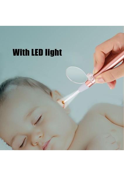 LED El Feneri Earpick Bebek Kulak Temizleyici Kulak Kiri Temizleme Endoskop Penlight Kaşık Temizleme Kulak Küret Işık Kaşık Büyüteç ile (Yurt Dışından) modelleri