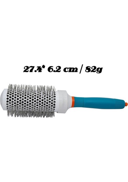 Mavi 45 Alüminyum Tüp Yuvarlak Fırça Profesyonel Salon Şekillendirici Araçları Kuaförlük Curling Saç Fırçaları Naylon Kıl Seramik Varil Tarak (Yurt Dışından)