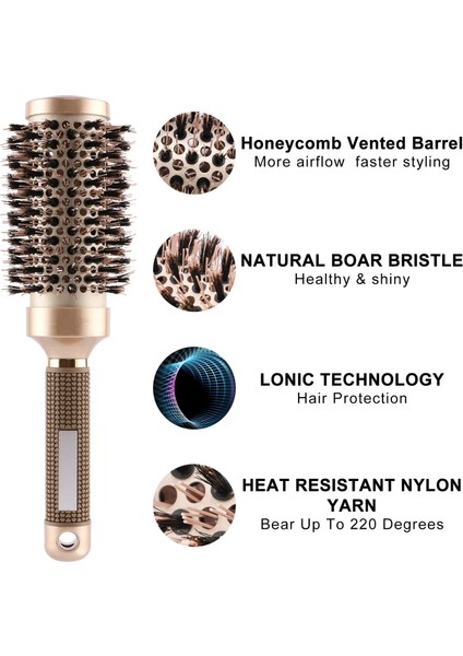 Mavi 45 Alüminyum Tüp Yuvarlak Fırça Profesyonel Salon Şekillendirici Araçları Kuaförlük Curling Saç Fırçaları Naylon Kıl Seramik Varil Tarak (Yurt Dışından) indirimleri