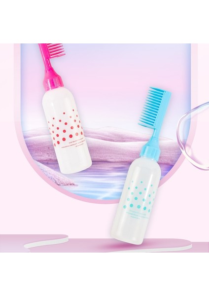 Mavi 170 ml Saç Boyası Aplikatör Fırça Şişeleri Boyama Şampuan Şişesi Yağ Tarak Saç Boyası Şişesi Aplikatör Saç Boyama Şekillendirici Aracı (Yurt Dışından)