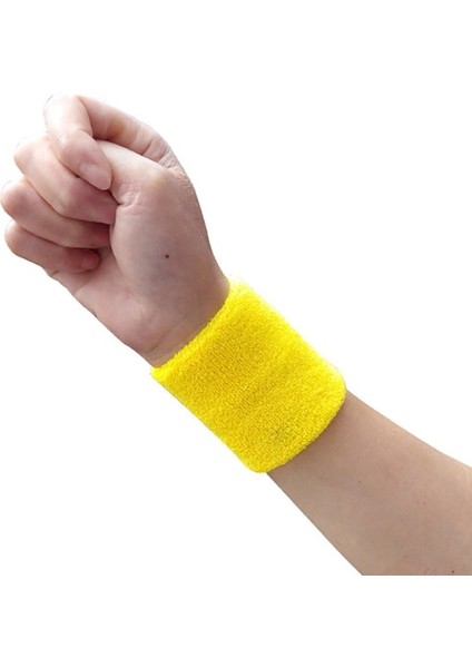 Sarı Açık Spor Güvenliği Bilek Koruma Ayarlanabilir Ter Emici ve Nefes Alabilen Bilek Koruma Spandex Spor Bilek Koruma Kadın Erkek (Yurt Dışından)