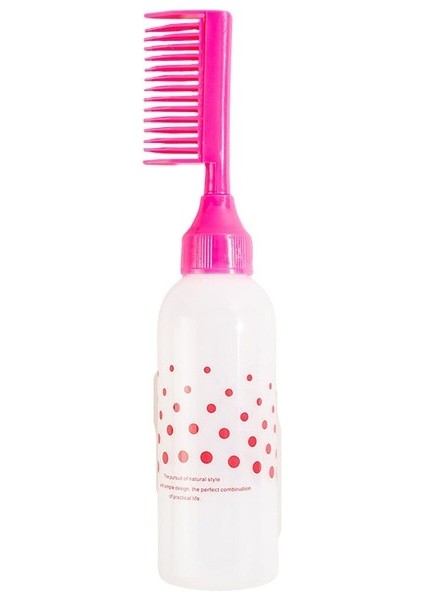 Gül Kırmızı 170 ml Saç Aplikatör Şişesi Doldurulabilir Plastik Kök Tarak Aplikatör Şişesi Saç Boyama Araçları Kuaförlük Berber Aksesuarları (Yurt Dışından)