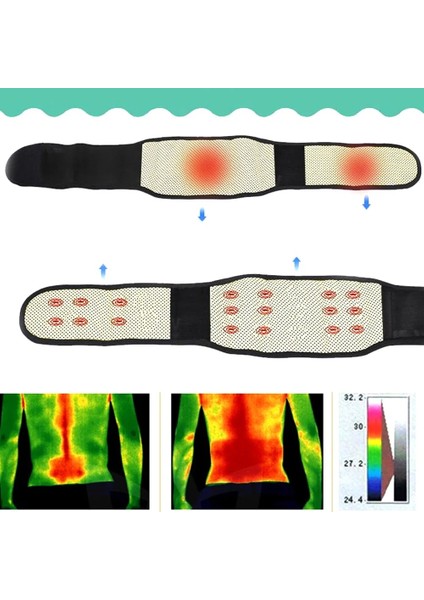 Bel Için L 90-102CM Tcare M - 4xl Ayarlanabilir Turmalin Kendinden Isıtma Manyetik Terapi Sırt Bel Desteği Kemer Bel Desteği Masaj Bandı Sağlık (Yurt Dışından) fırsatları