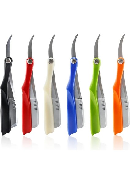 Beyaz Erkekler Tıraş Berber Aletleri Saç Jilet Siyah Katlanır Tıraş Makinesi Bıçak Paslanmaz Çelik Düz Emniyetli Jilet Barbearia Tutucu Hediye (Yurt Dışından) fırsatları