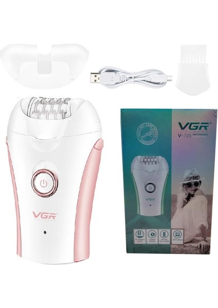 705 Kutu Orijinal Vgr Şarj Edilebilir Kadın Epilatör Elektrikli Kadın Epilatör Yüz Epilasyon Makinesi Yüz Bacaklar Tüy Dökücü Vücut (Yurt Dışından)