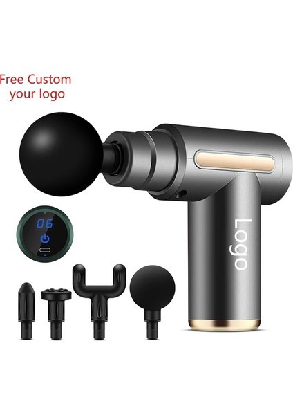 LCD Yeşil Çantalı Masaj Tabancası Elektrikli Perküsyon Derin Kas Gevşetme Fitnes Saude Vücut Boyun Sırt Masajı Sağlık Masajı Ücretsiz Özel Logo (Yurt Dışından) fiyatları