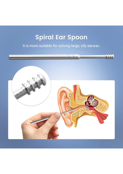 6 Adet Set 6 Adet/takım Kulak Kirini Toplayıcı Paslanmaz Çelik Kulak Tıkacı Balmumu Sökücü Piercing Seti Kulak Kirini Curette Kaşık Temiz Aracı Sopa Kulak Vax Sökücü (Yurt Dışından) fırsatları