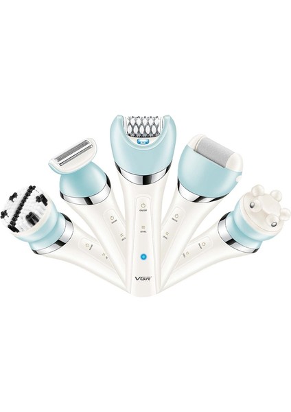 VGR-705 Kutusu Orijinal Vgr 5in1 Kadın Epilatör Elektrikli Tıraş Makinesi Bacak Vücut Epilasyon Islak ve Kuru Bayan Bikini Giyotin Yüz Saç Çıkarıcı Koltuk Altları (Yurt Dışından)