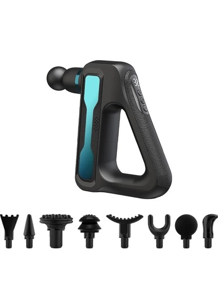 Mavi Tip C Şarj Mini Fasya Tabancası Titreşim Masajı Kas Taşınabilir Gevşeme Elektrikli Masaj Fitness Cihazı Yüksek Frekans Boyun Membran Tabancası (Yurt Dışından)