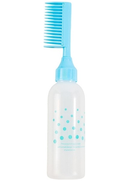 Mavi 170 ml Saç Boyası Aplikatör Şişeleri Tarak Plastik Şampuan Şişesi Saç Boyama Leke Aracı Salon Kuaförlük Malzemeleri (Yurt Dışından)