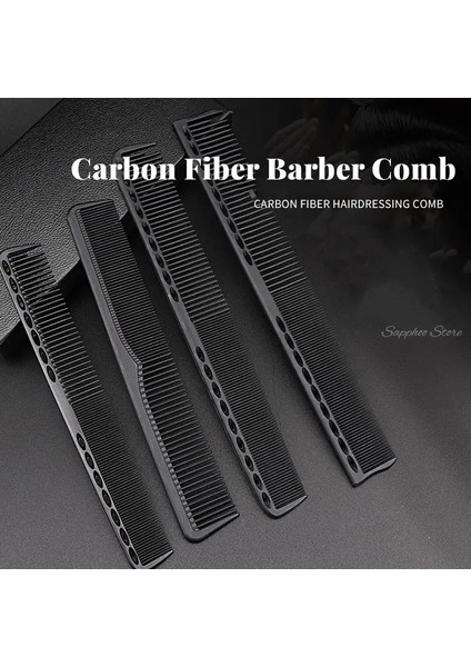 BK103 Profesyonel Kuaför Saç Kesme Tarağı Siyah Çift Taraflı Isıya Dayanıklı Salon Antistatik Berber Şekillendirici Fırça Aracı G0329 (Yurt Dışından)