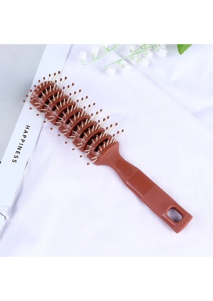 Pic Gösterisi Olarak Salon Ev Profesyonel Erkek Pomad Kaburga Tarak Saç Şekillendirici Masaj Kıvırma Saç Fırçası Iç Toka Modelleme (Yurt Dışından)