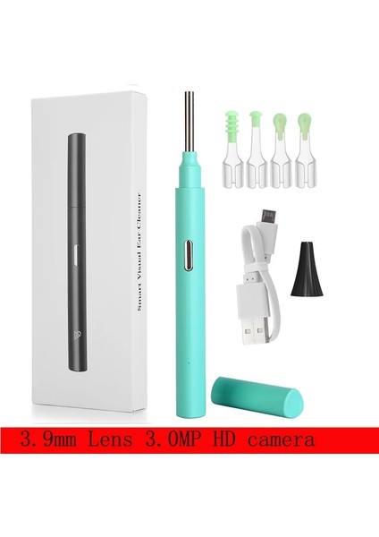 Y9 3.9mm Yeşil 3.9mm Wifi Kulak Temizleyici Balmumu Temizleme Aracı Kulak Temizleme Kamera Otoskop Android Ios Için Kablosuz LED Işık Ağız Muayene (Yurt Dışından)