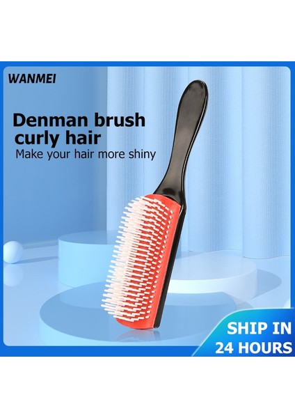 Siyah Berber Saç Tarak 9-Satır Dolaşık Açıcı Saç Fırçası Denman Dolaşık Açıcı Saç Fırçası Saç Derisi Masaj Düz Islak Tarak Salon Kıvırcık Saç Fırçası (Yurt Dışından) fiyatları