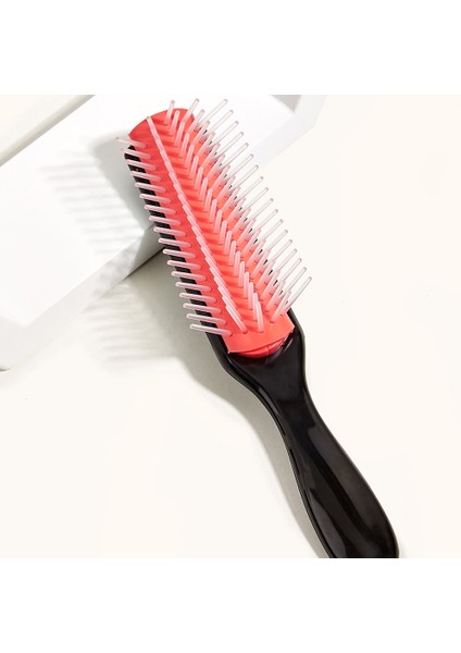 Siyah Berber Saç Tarak 9-Satır Dolaşık Açıcı Saç Fırçası Denman Dolaşık Açıcı Saç Fırçası Saç Derisi Masaj Düz Islak Tarak Salon Kıvırcık Saç Fırçası (Yurt Dışından) fırsatları