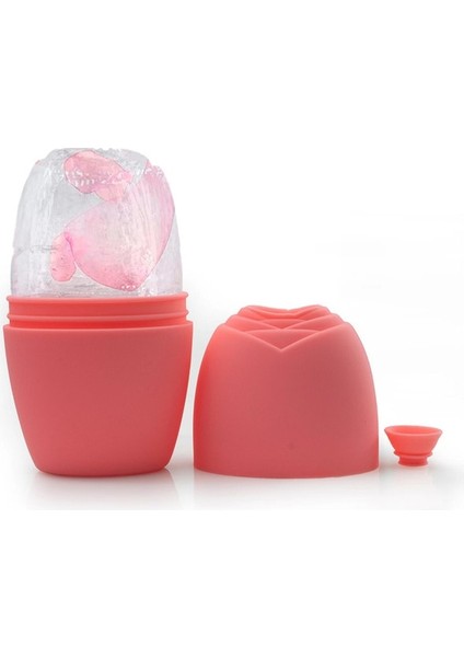 B-Pink Cilt Bakımı Kaldırma Şekillendirme Aracı Silikon Buz Küpü Tepsileri Gül Dondurma Masaj Buz Küre Topları Yüz Masajı Yüz Rulo (Yurt Dışından)