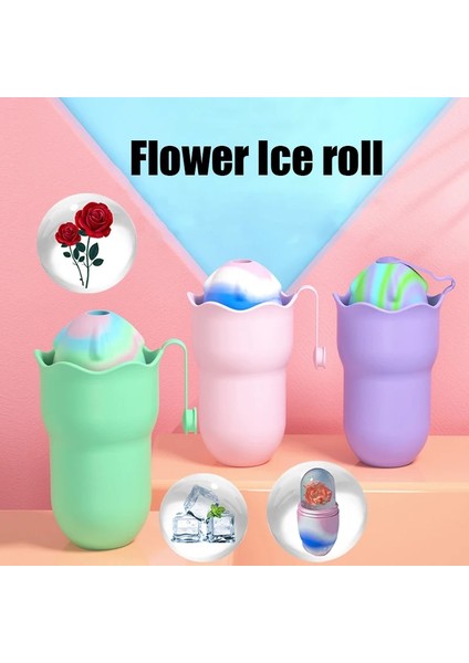 B-Pink Cilt Bakımı Kaldırma Şekillendirme Aracı Silikon Buz Küpü Tepsileri Gül Dondurma Masaj Buz Küre Topları Yüz Masajı Yüz Rulo (Yurt Dışından) fiyatları