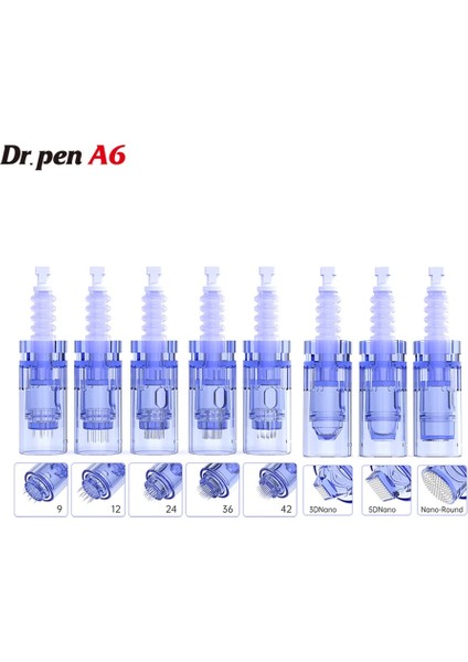 12 Pin (1 Adet) Dr.pen Orijinal Üretici A6 Dermapen Profesyonel Iğne Kartuşları 1 3 5 7 9 12 24 36 42 Pin Nano Pmu ve Mts Için (Yurt Dışından)