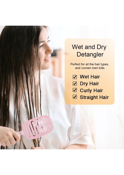 Style1-Pembe Yeni Sürüm Oymak Saç Fırçası Saç Derisi Masaj Taraklar Saç Şekillendirici Dolaşık Açıcı Tarak Kadınlar Için Dolaşık Açıcı Aracı Islak Kuru Kıvırcık Saç (Yurt Dışından)