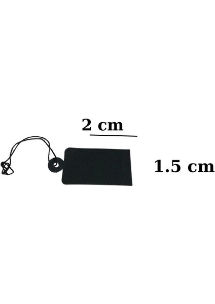 Karton Ipli Siyah Etiket 80 Li Midi (1,5 x 2 cm )