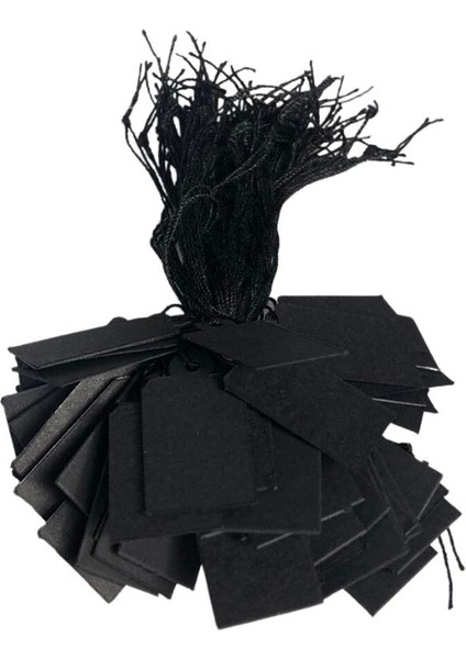Karton Ipli Siyah Etiket 80 Li Midi (1,5 x 2 cm )