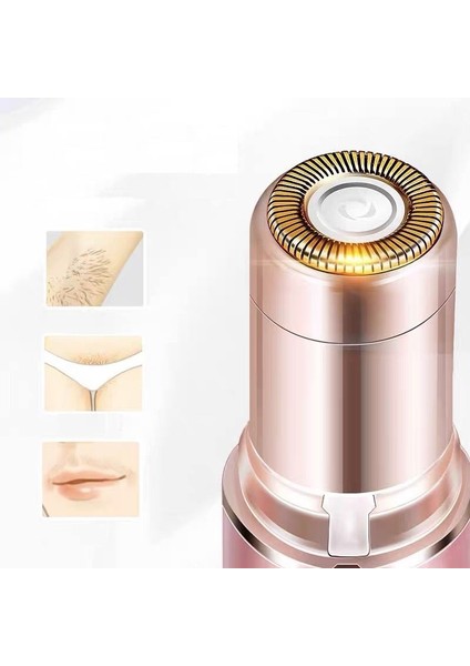 Gül Altın Taşınabilir Mini Elektrikli Epilatör Ruj Şekli Güvenli Ağrısız Kadın Tıraş Makinesi Vücut Yüz Bikini Koltukaltı Epilasyon Tıraş Aracı (Yurt Dışından)