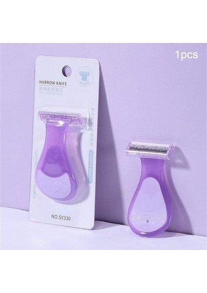 Mor Tıraş Makinesi Çıkarılabilir Kadın Güzellik ve Sağlık Tırmık Bıçak Paslanmaz Çelik Üç Katmanlı Bıçak Tıraş ve Epilasyon Saç Tıraş Makinesi (Yurt Dışından)