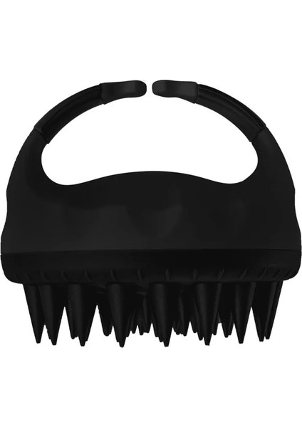 A-Siyah Yeni Saç Derisi Masaj Yıkama Tarağı Şampuan Scrubber Silikon Kıllar Saç Temiz Fırça Şekillendirici Aracı El Saç Bakım Tarak (Yurt Dışından)