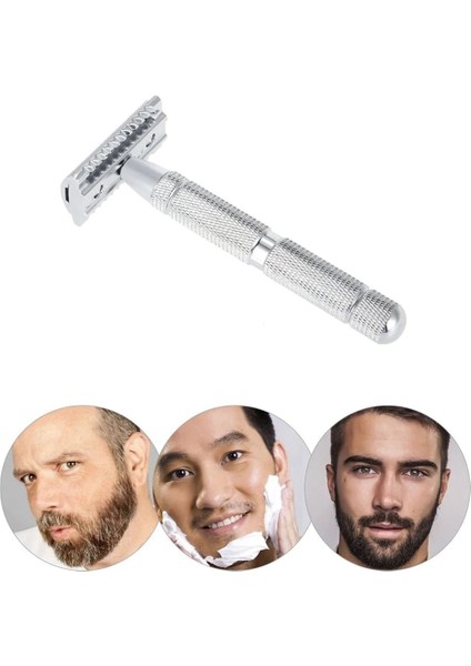 TL2815 Metal Ayrılabilir Manuel Traş Makineleri Jilet Adam Sakal Tıraş Metal Çelik Saplı Emniyet Tıraş Makinesi Yüz Jilet (Yurt Dışından) indirimleri