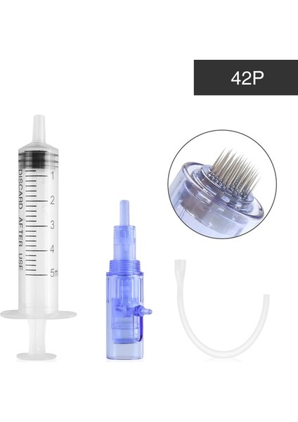 10 Adet 42 Pin Profesyonel Derma Damga Kalemi Microneedle Kartuşları Iğneler Hydra Tabancası Su Mezoterapi Enjektör Araçları Için Şırınga Tüpü ile (Yurt Dışından)