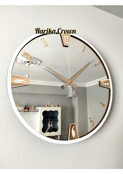 Gerçek Aynalı Dekoratif Duvar Saati (40- 50 Cm)