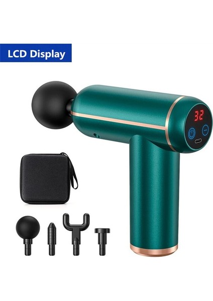 Yeşil Çanta Tipi C Şarj Taşınabilir Fasya Tabancası Titreşim Masaj Tabancası Derin Doku Kas Vücut Gevşeme Mini Fitness Cihazı Için Vurmalı Tabanca Masajı (Yurt Dışından) fiyatları