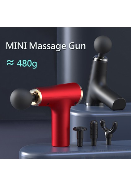 6 Dişli Gri Mini Alınlık Tabancası Masaj Tabancaları Egzersiz Rahatlama Massageador Kaslı Fitness Sonrası Masaj ve Gevşeme Pistolas De Masaje (Yurt Dışından)